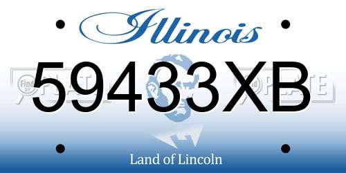 59433XB Illinois License Plate