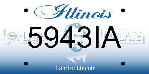 5943IA Illinois License Plate