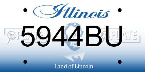 5944BU Illinois License Plate