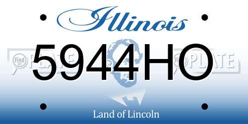5944HO Illinois License Plate