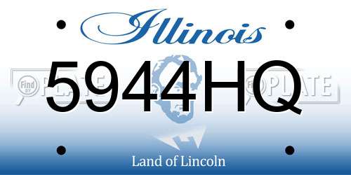 5944HQ Illinois License Plate