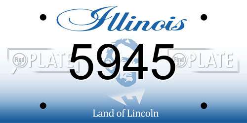 5945 Illinois License Plate