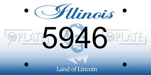 5946 Illinois License Plate