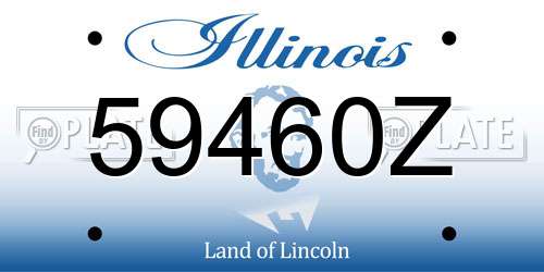 59460Z Illinois License Plate