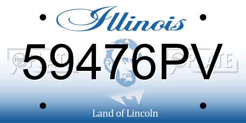 59476PV Illinois License Plate