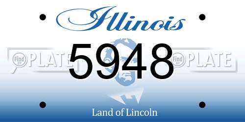 5948 Illinois License Plate