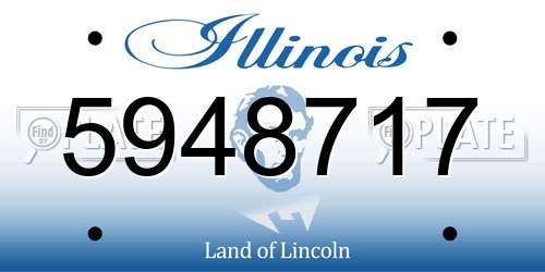 5948717 Illinois License Plate