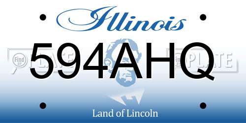 594AHQ Illinois License Plate
