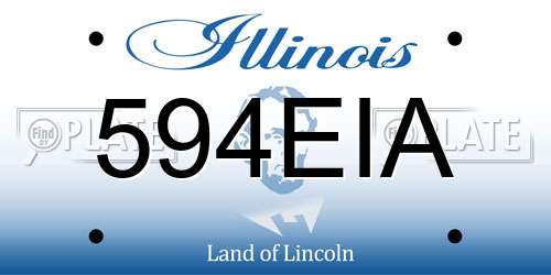 594EIA Illinois License Plate