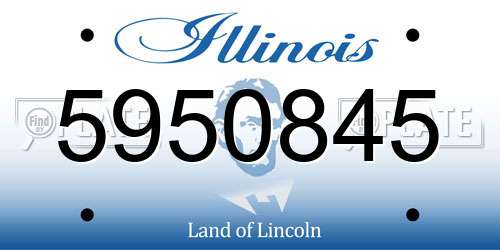 5950845 Illinois License Plate