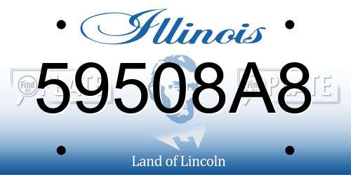 59508A8 Illinois License Plate
