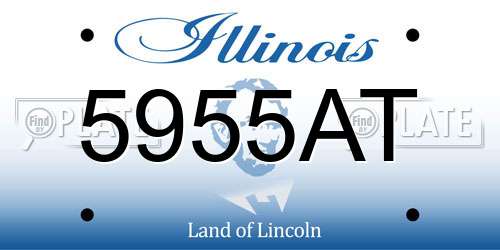 5955AT Illinois License Plate