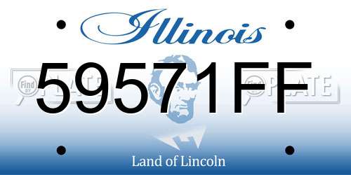 59571FF Illinois License Plate