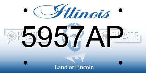 5957AP Illinois License Plate
