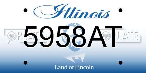 5958AT Illinois License Plate