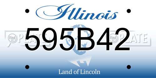 595B42 Illinois License Plate