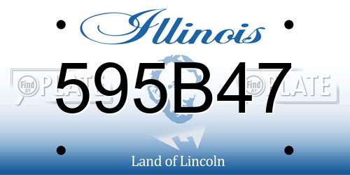 595B47 Illinois License Plate