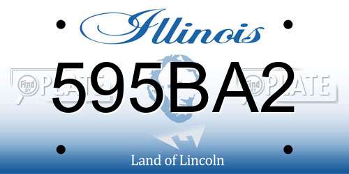 595BA2 Illinois License Plate