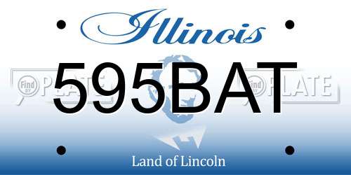 595BAT Illinois License Plate