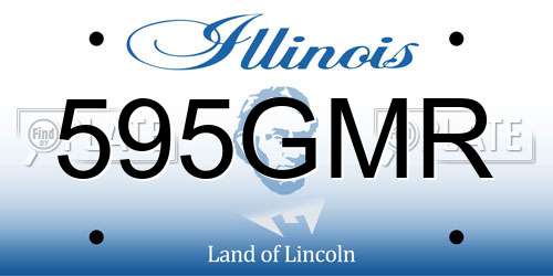595GMR Illinois License Plate
