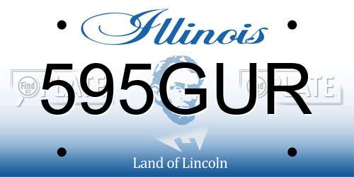 595GUR Illinois License Plate