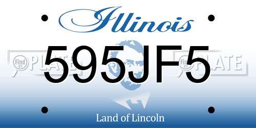 595JF5 Illinois License Plate