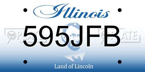 595JFB Illinois License Plate