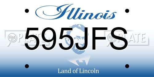595JFS Illinois License Plate
