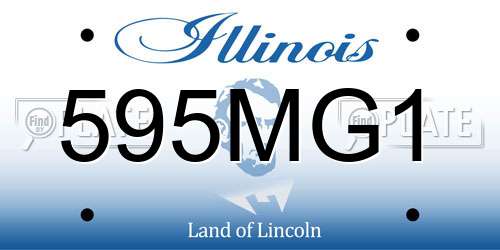 595MG1 Illinois License Plate