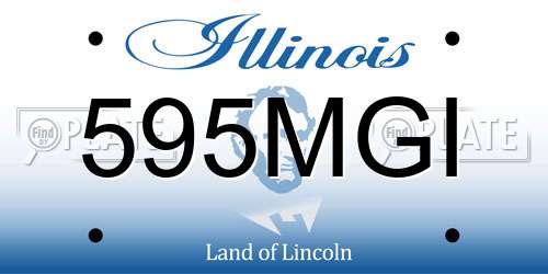 595MGI Illinois License Plate