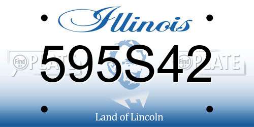 595S42 Illinois License Plate