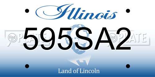 595SA2 Illinois License Plate