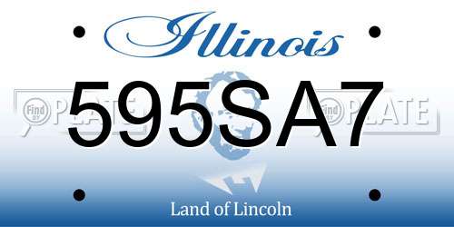 595SA7 Illinois License Plate