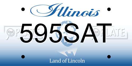 595SAT Illinois License Plate