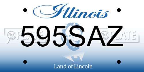 595SAZ Illinois License Plate