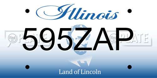 595ZAP Illinois License Plate