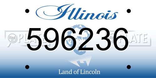 596236 Illinois License Plate