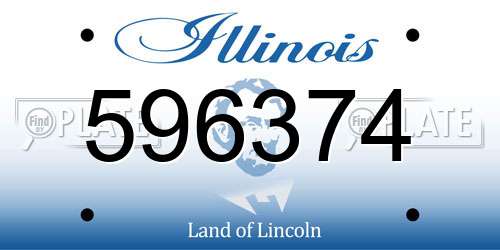 596374 Illinois License Plate