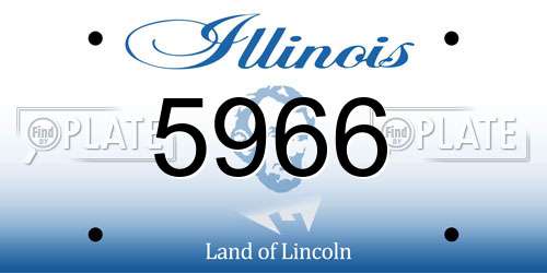 5966 Illinois License Plate