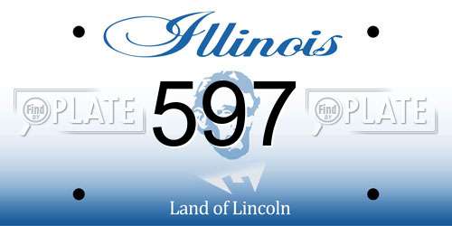 597 Illinois License Plate