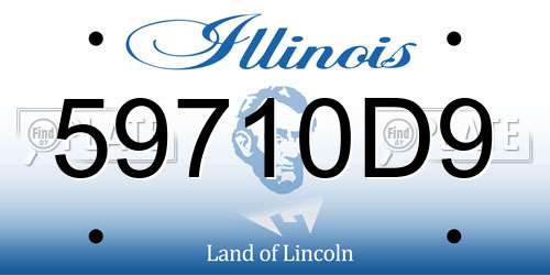 59710D9 Illinois License Plate