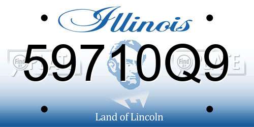 59710Q9 Illinois License Plate