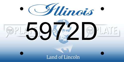 5972D Illinois License Plate