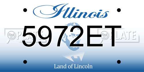 5972ET Illinois License Plate