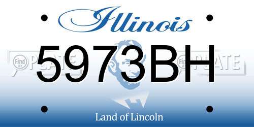 5973BH Illinois License Plate