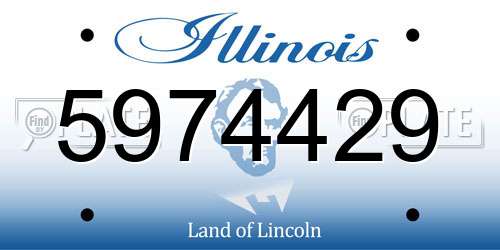 5974429 Illinois License Plate