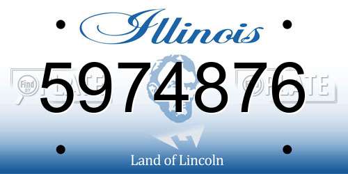 5974876 Illinois License Plate
