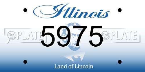 5975 Illinois License Plate