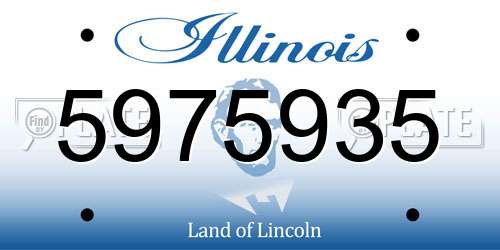 5975935 Illinois License Plate