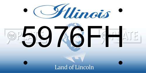 5976FH Illinois License Plate